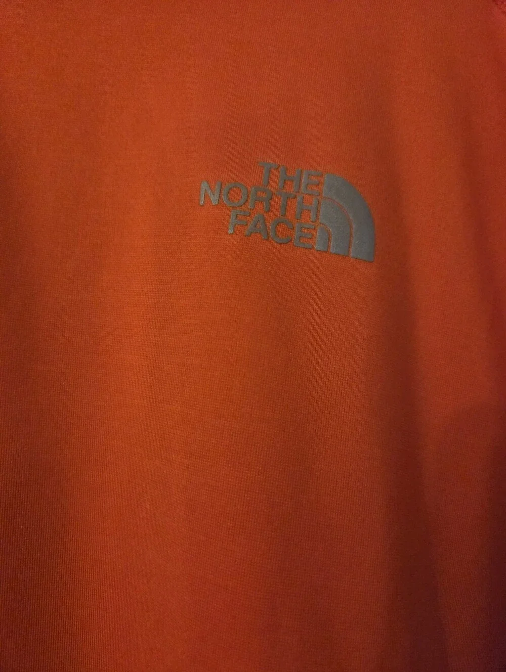 The North Face Gorpcore 1/4 Zip Shirt Orange Gray Long Sleeve Outdoors Size XL